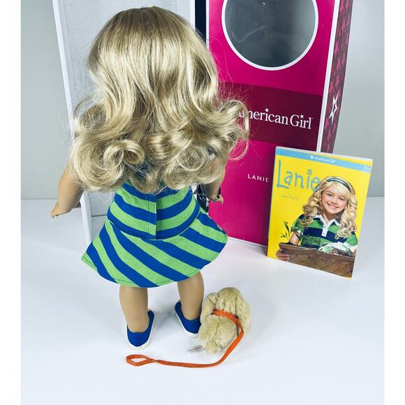 American Girl LANIE DOLL In MEET OUTFIT Dress Shoes Panties Bracelet Rabbit BOX - Picture 4 of 16